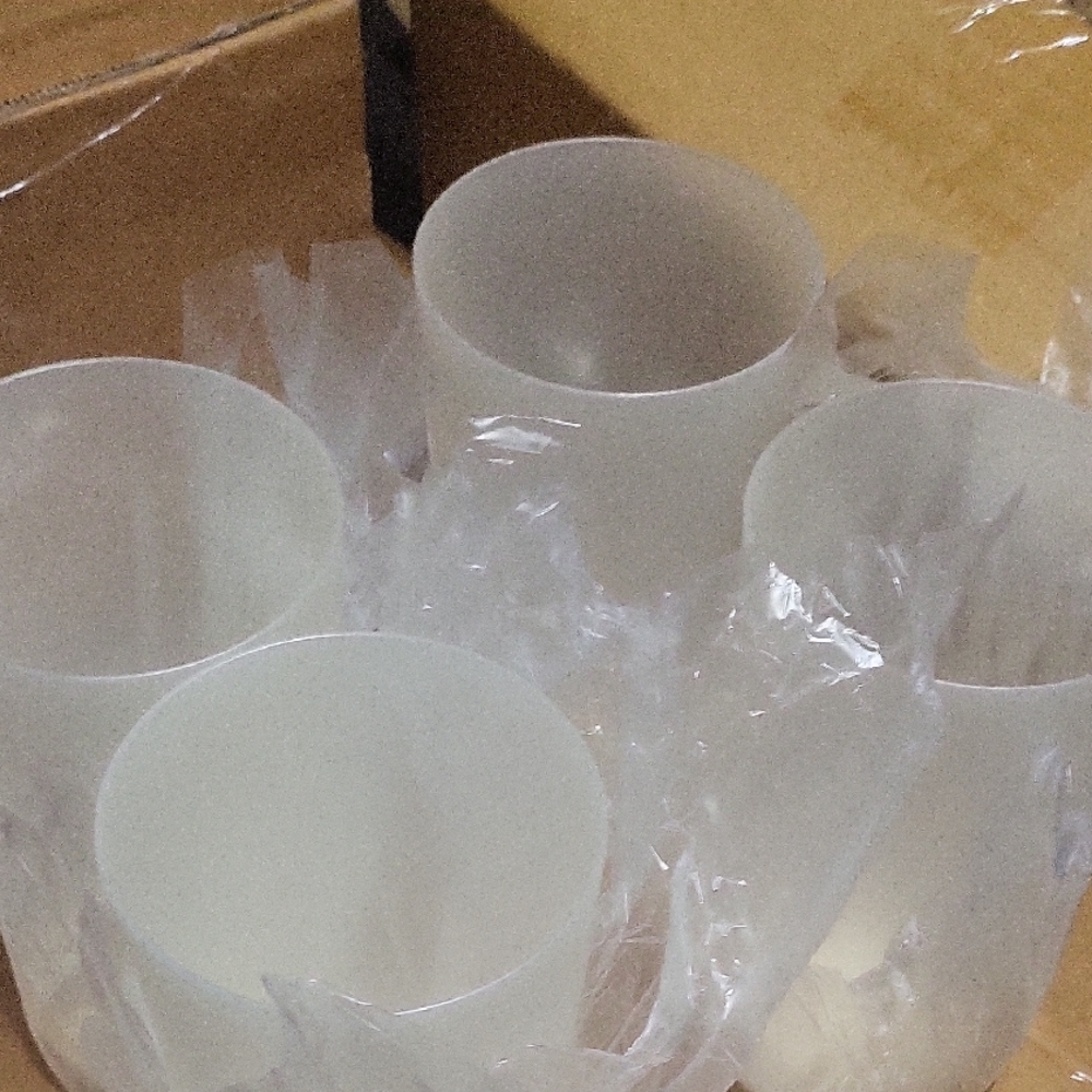 Set of Frosted Glass Plastic Tumblers NIB